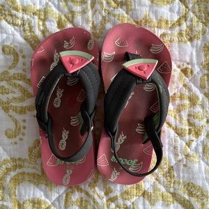 Reef watermelon flip flops